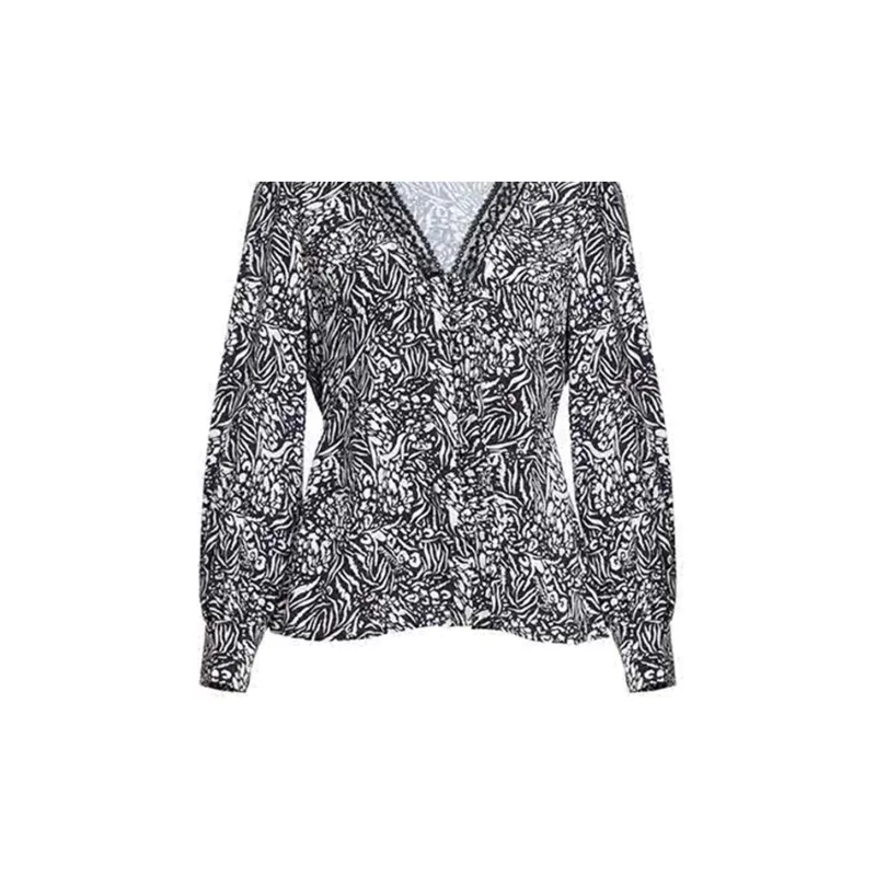 BESIONIA SS23 Shirt Women's Black And White Pattern-5
