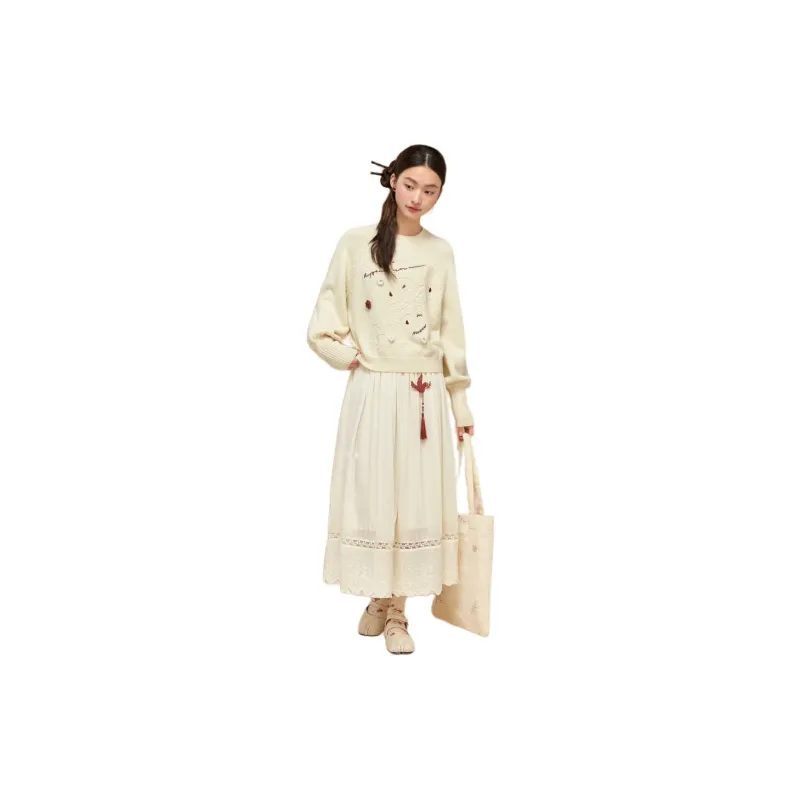 ZIHAN Sweater Women's Creamy White-4