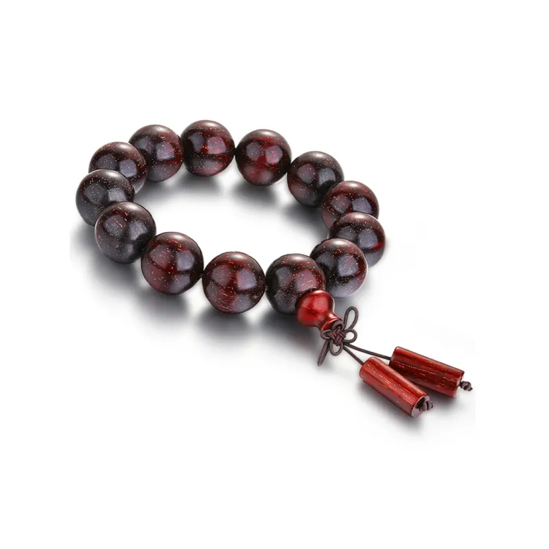 Yeon yun Jewelry Small Leaf Red Sandalwood Bracelets Unisex-0