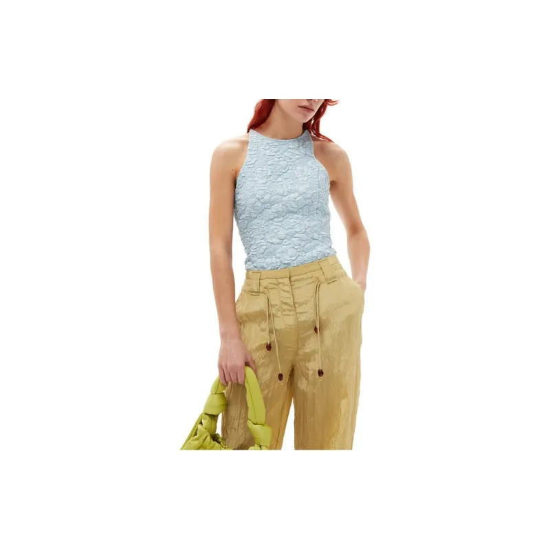 GANNI Floral-jacquard Tank Top-6