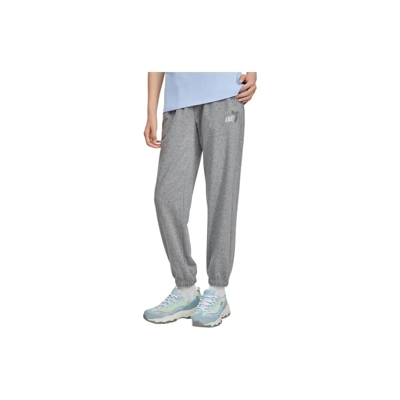 Skechers Colorful Knitted Sweatpants Women's Medium Heather Gray-2