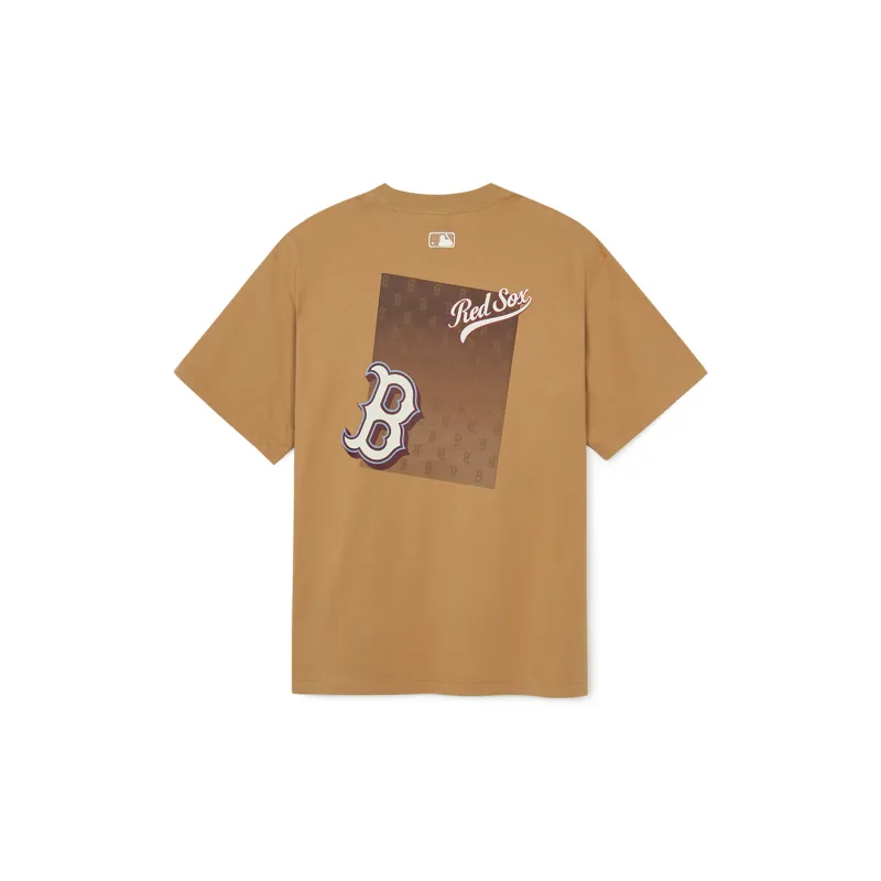 MLB Monogram Collection Boston Red Sox T Shirt Unisex Brown-1