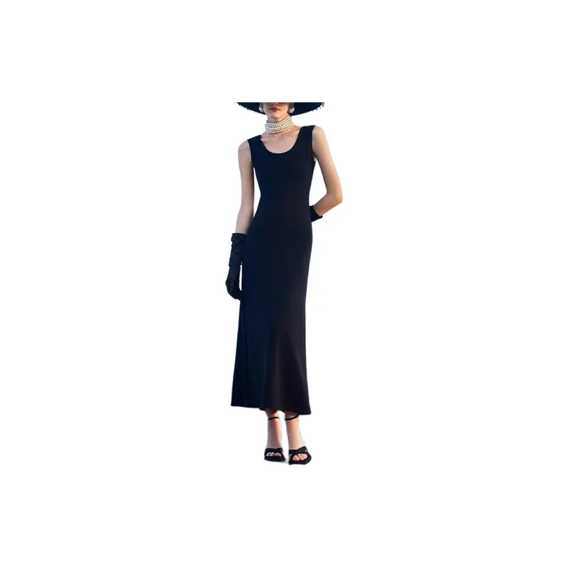 BESIONIA SS23 Sleeveless Dress Women's Black-1