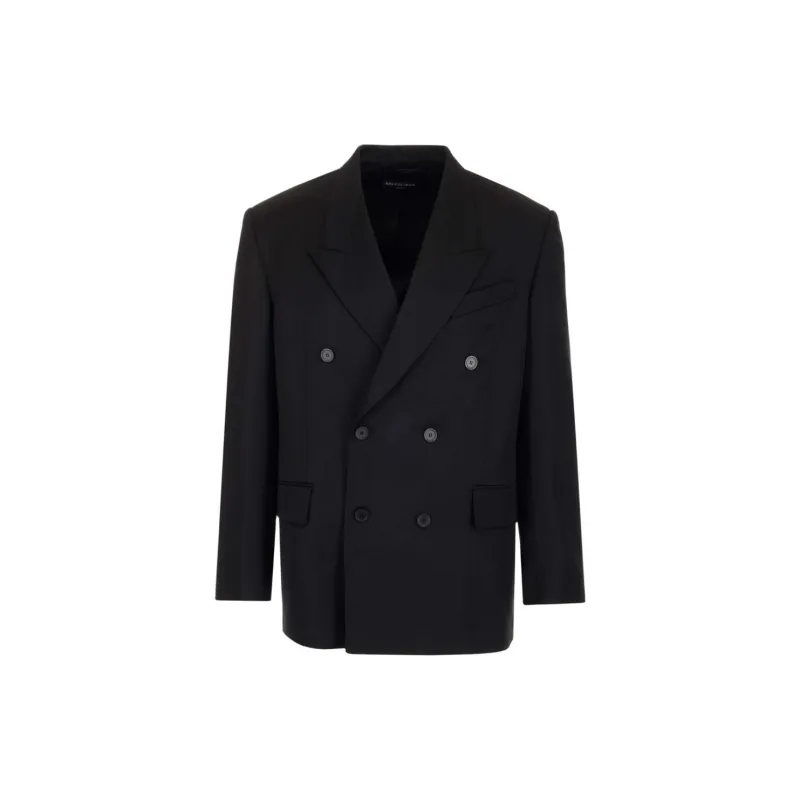 Balenciaga Shrunk Db Wool Blazer-1