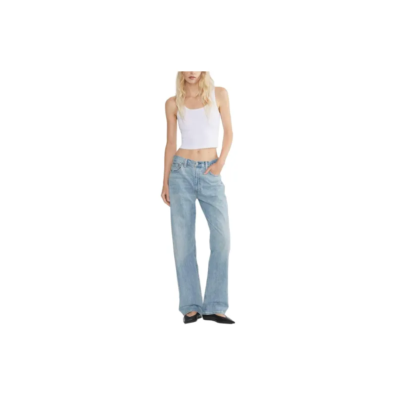 ARITZIA Denim Forum The '90s Lggy Lo-Rise Baggy Jean Jeans Women's Blue Taboo/Forbidden Blue-1