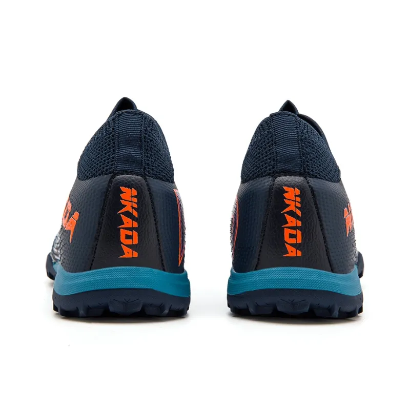 Kuding Soccer Shoes Unisex Mid Top White Orange Red/Deep Blue Orange/Black Gold-15