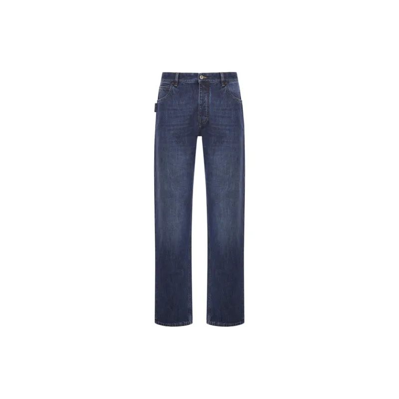 Bottega Veneta Logo Patch Straight Leg Jeans-1