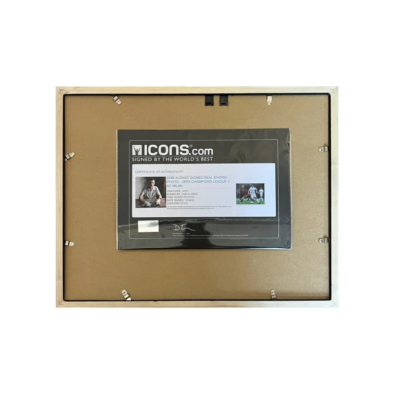 ICONS.com Alonso Includes Certification Certificate Frame Size: 38.6x48.6cm Front Real Madrid Player-3