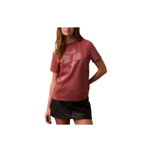 Calvin Klein T-Shirts Women's Apple Jack Red