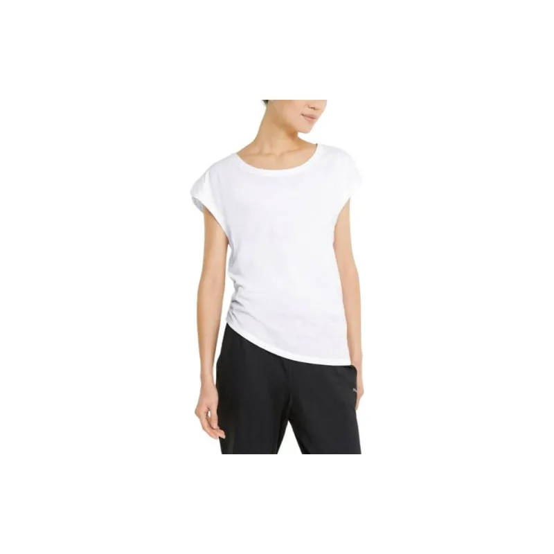 PUMA STUDIO FOUNDATIONS SS Other T-Shirt Women's White-3