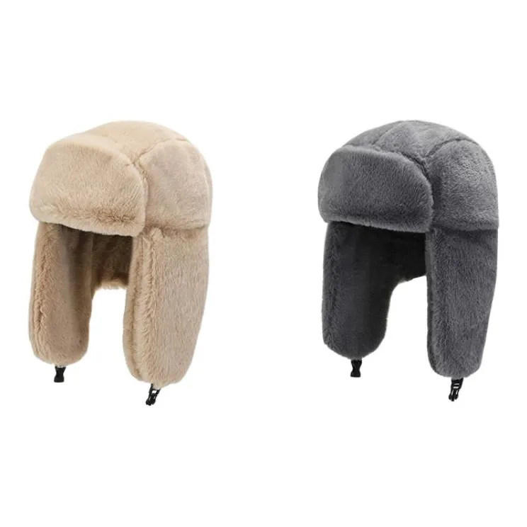 JEANSWEST Rabbit Fur Blend Trapper Hats Unisex-6
