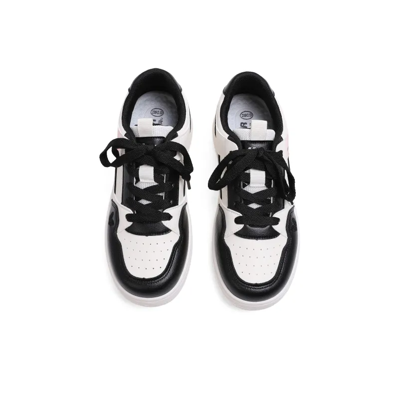 Warrior Wear resistant And Lightweight Low Top Skateboard Shoes Women's Beige Black Pink-2