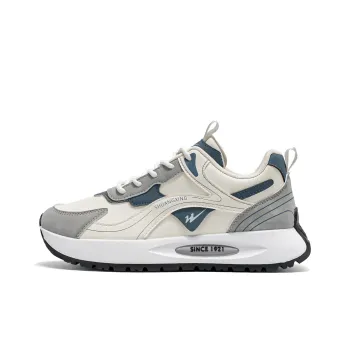 Binary Low-Top Running Shoes Men's Beige Blue