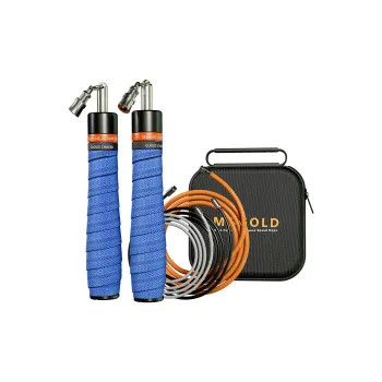 MOGOLD Aerobic Fat Reduction Non Countable Jump Ropes Adults PU Cord, Aluminum Alloy Controller Three Cord Version