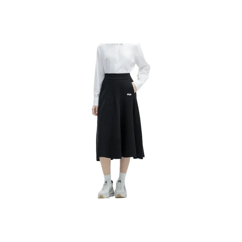 FILA Casual Long Skirts Women's Black-3