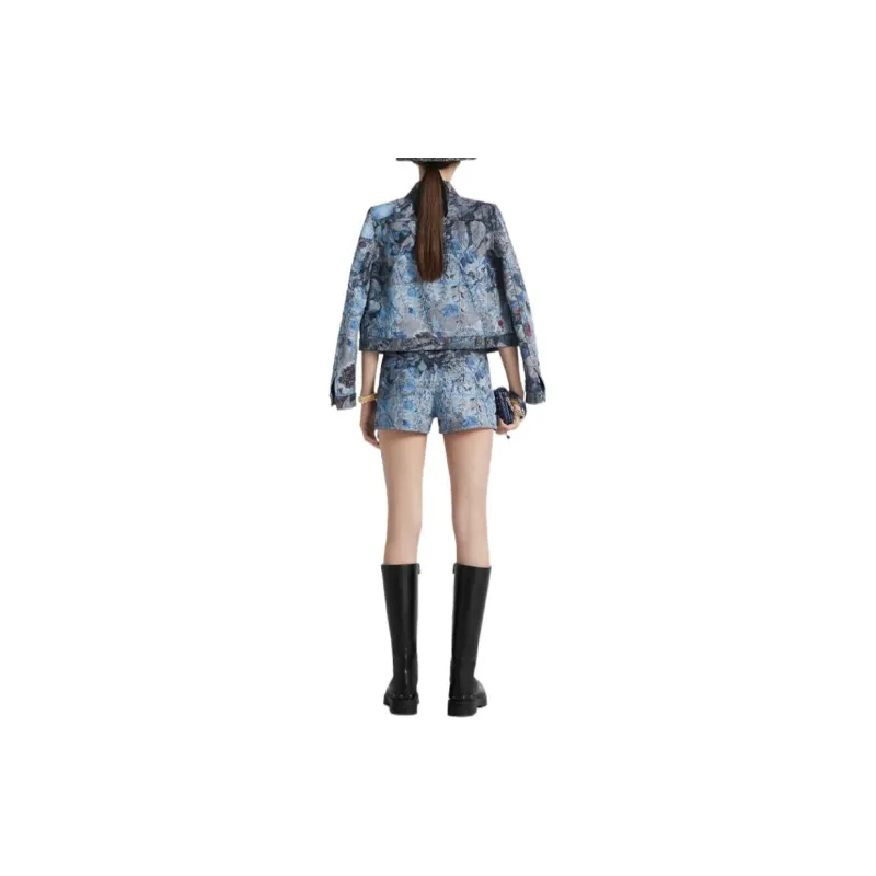DIOR SS23 Denim Shorts Women's Blue-4