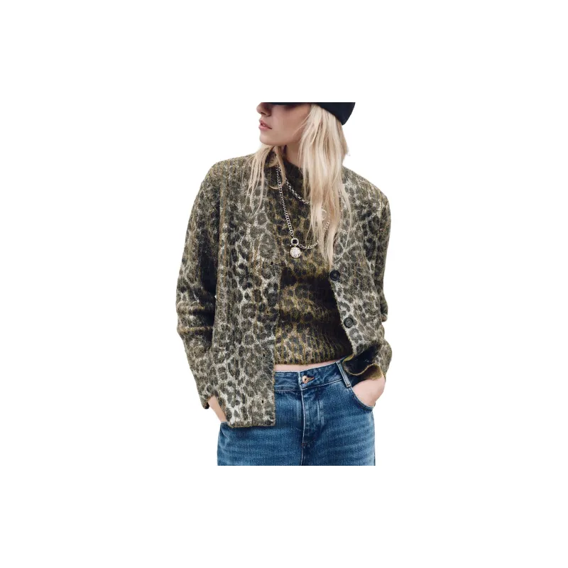 ZARA Knitwear Women's Leopard Print-2