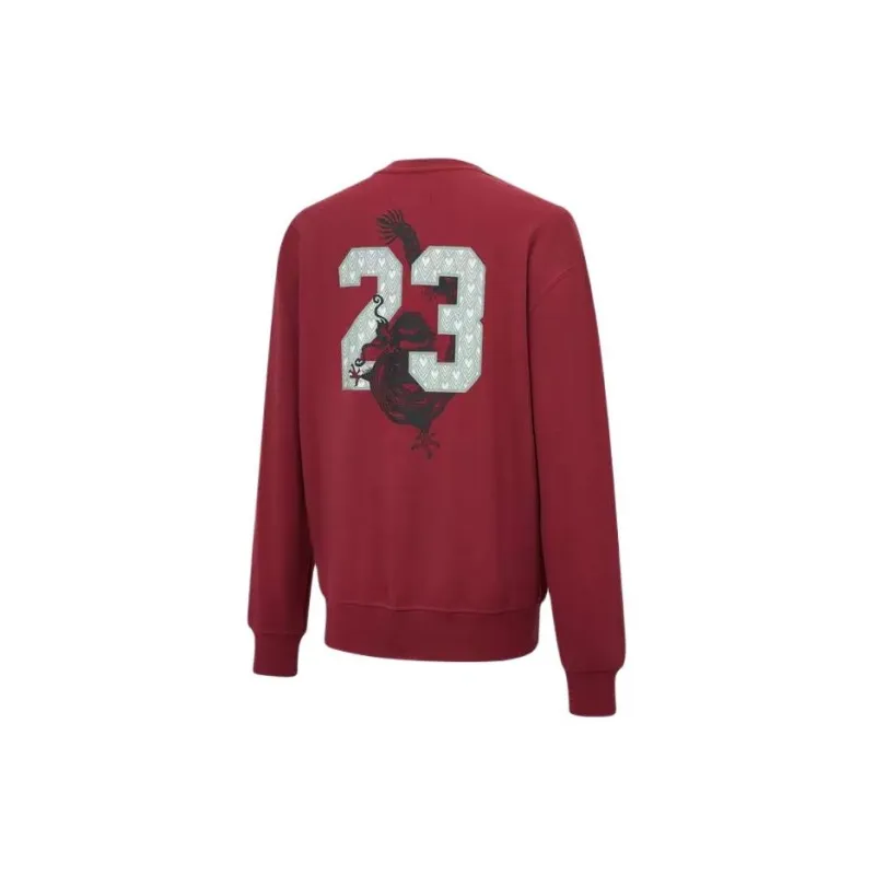 Jordan Year Of The Dragon CNY Series Sweatshirt Unisex Fir Wood Red-2