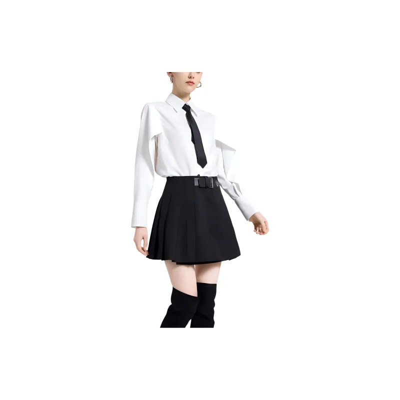 BESIONIA FW23 Casual Short Skirts Women's Black-2