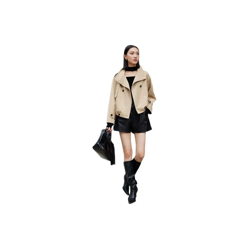 Yi Mengyuan Trench Coat Women's Ancora Red-2
