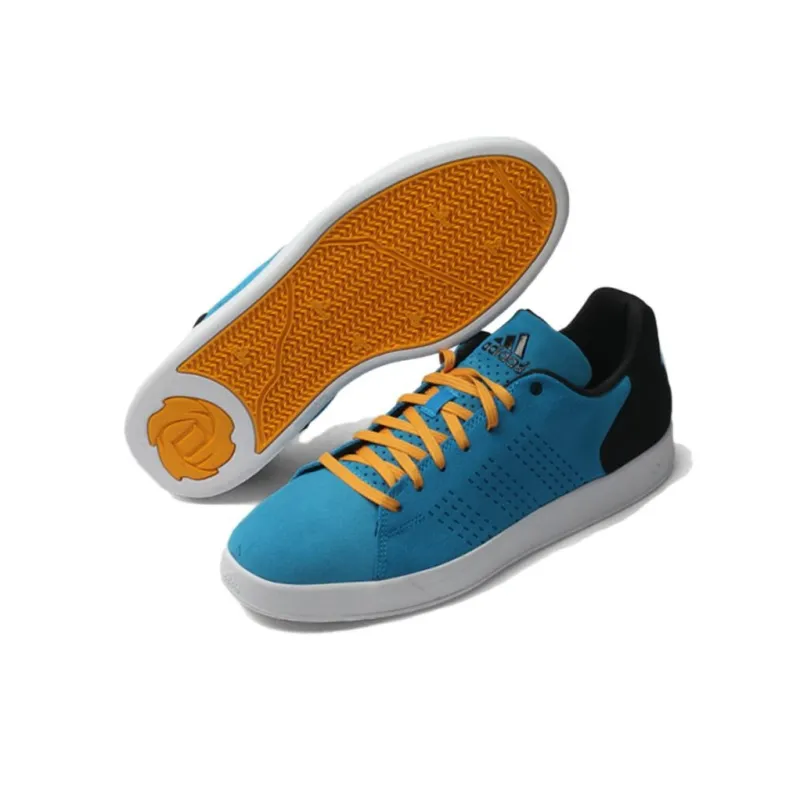 Adidas D Rose Lakeshore Anti-Slip Wear-Resistant Low-Top Basketball Shoes Men's Blue-3