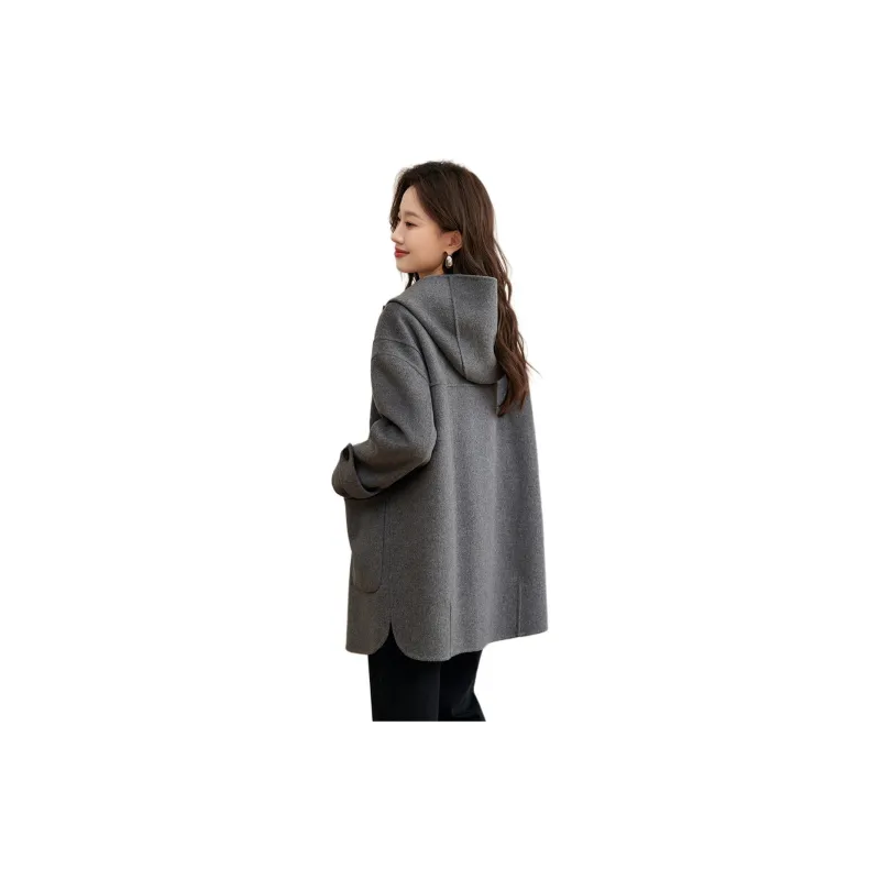Mo Han Yi Mei Coat Women's Medium Gray-2