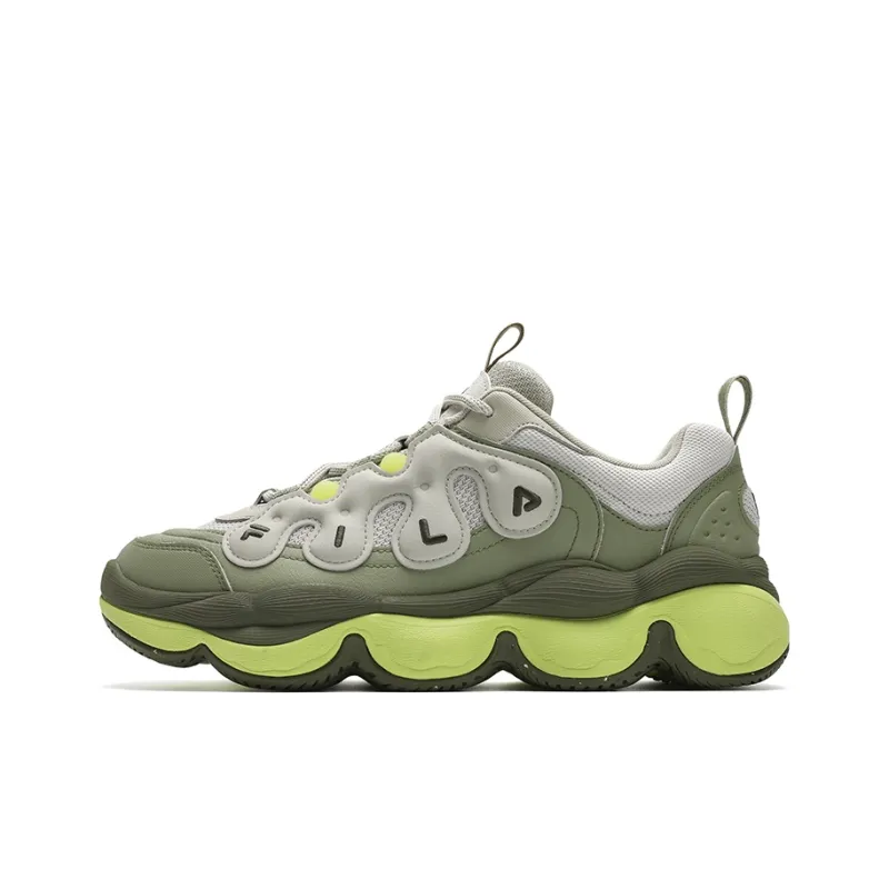 FILA PEASE Pea Shoe Durable Breathable Low Top Casual Shoes Men's Gray Green-0