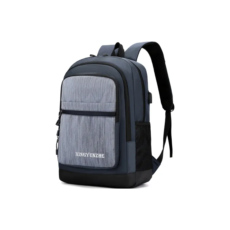 Travel Nylon Backpack Unisex Black/Gray/Brown/Dark Blue-7
