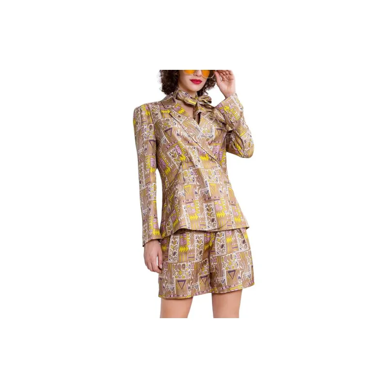 BESIONIA SS23 Business Suits Coats Women's Brown-2
