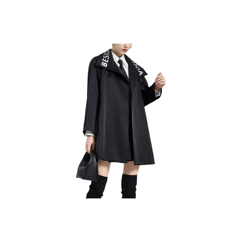 BESIONIA FW23 Trench Coat Women's Black-4