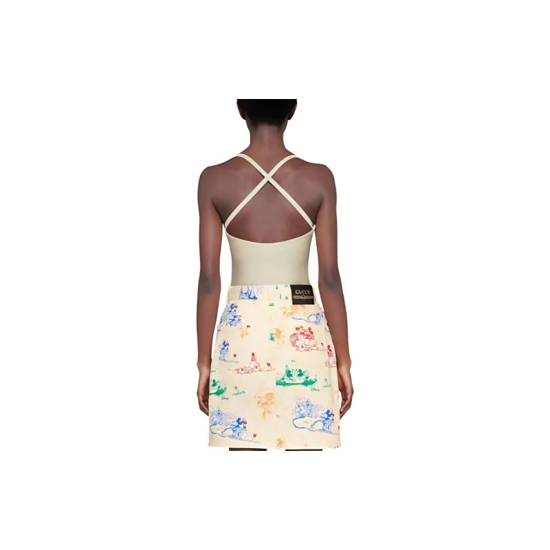 GUCCI X Disney Women's Mickey Print Swimsuit White-3
