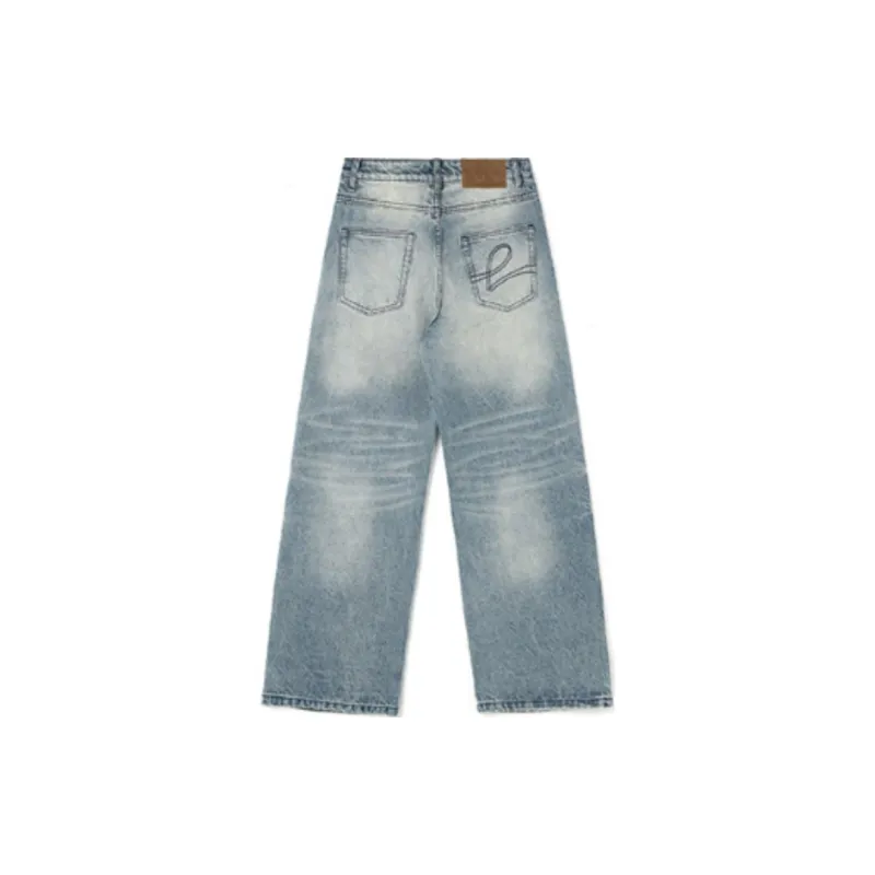 YINLEI Jeans Women's Vintage Blue-1