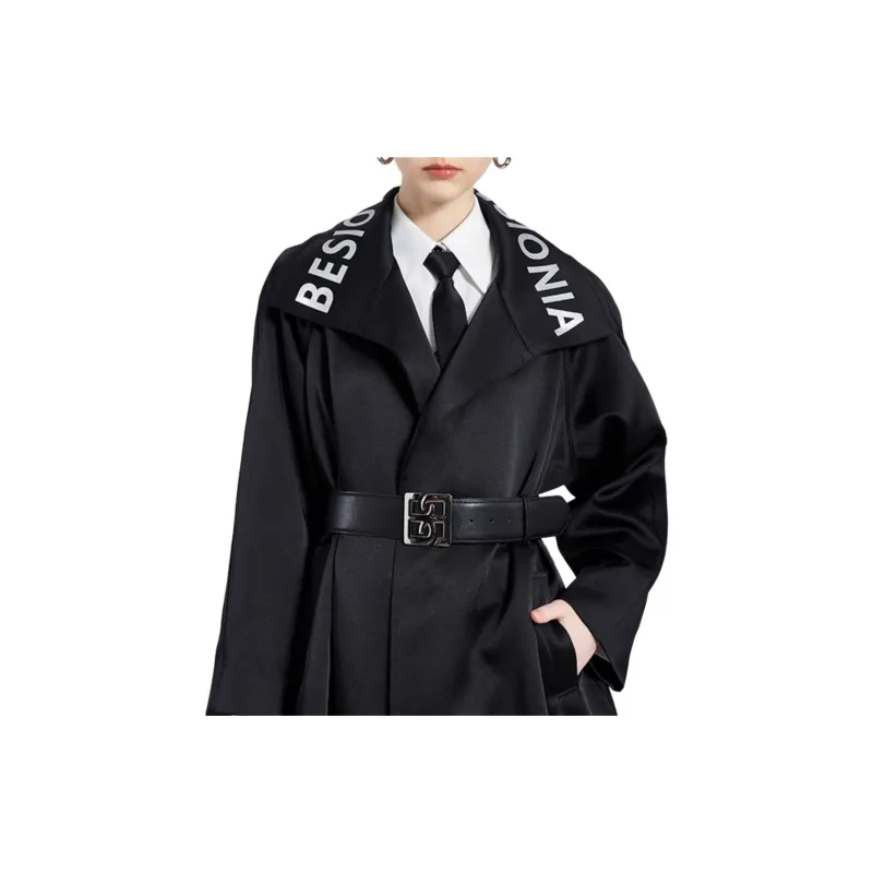 BESIONIA FW23 Trench Coat Women's Black-5