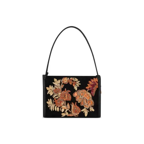 ETRO Embroidered Suede Pouch