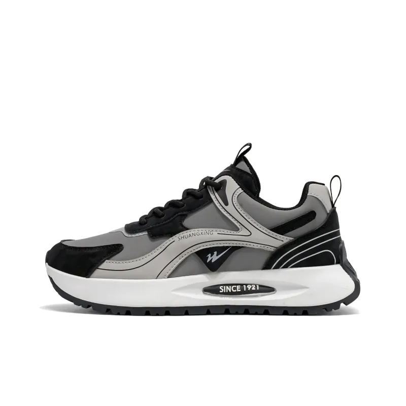 Binary Low-Top Running Shoes Men's Black Gray-0