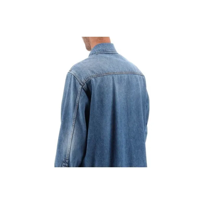 Valentino Buttoned Long Sleeved Denim Shirt-3