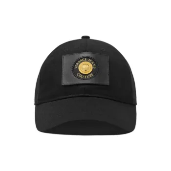 VERSACE Cotton Baseball Caps Men's Black