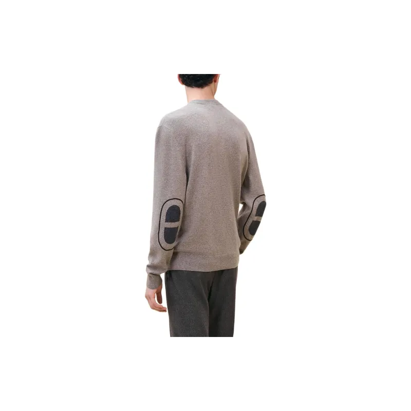 HERMES Cashmere Sweater Men's Light Gray-1