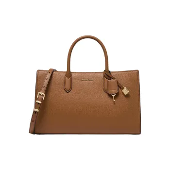 MICHAEL KORS Cow Leather Shoulder Bag, Crossbody Bag, Handbag Medium Size Women's Leather Brown