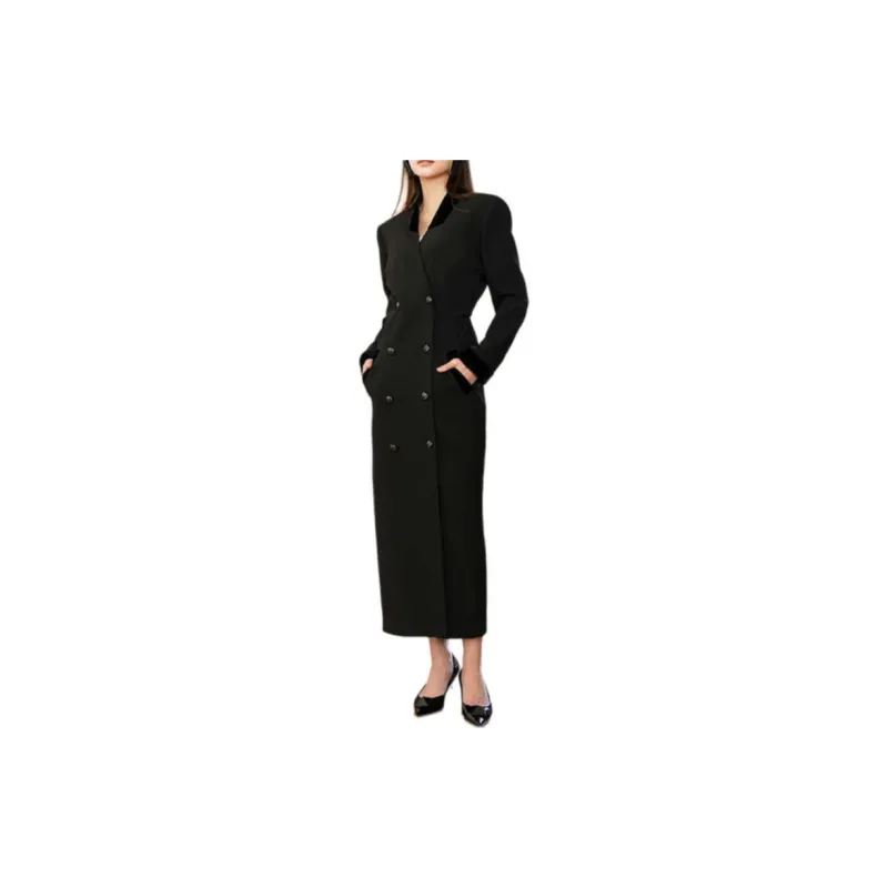 BESIONIA FW24 Long Sleeved Dresses Women's Black-3