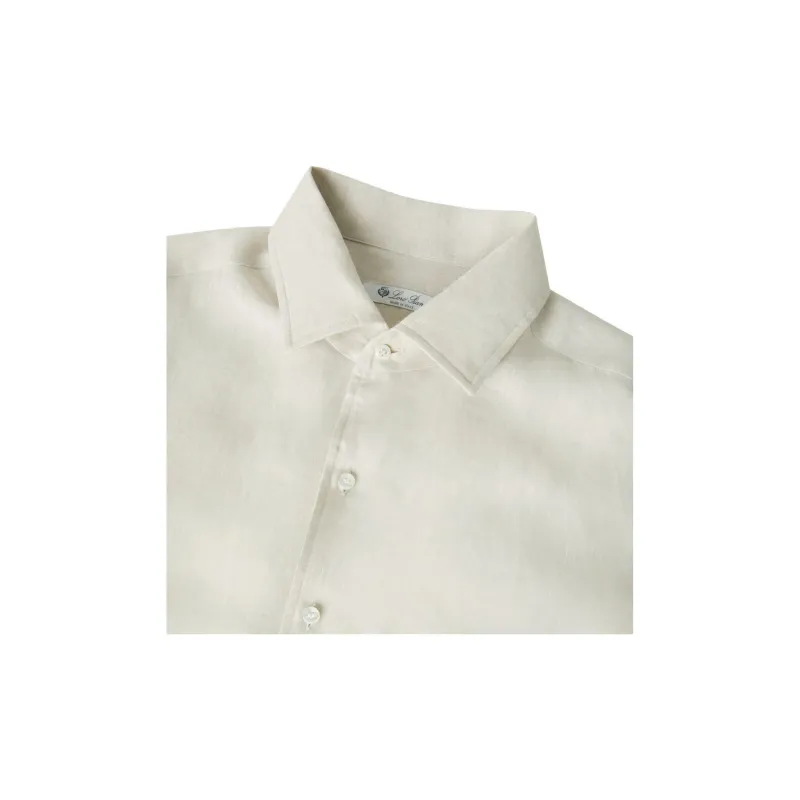 Loro Piana Shirts Men Ecru-5