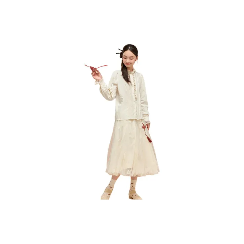 ZIHAN Shirt Women's Creamy White-2