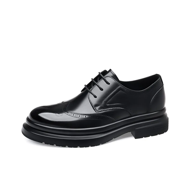 YEDANI Dress Shoes Men Low Top Black/Brown-1