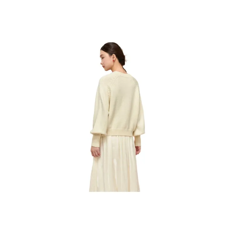 ZIHAN Sweater Women's Creamy White-3