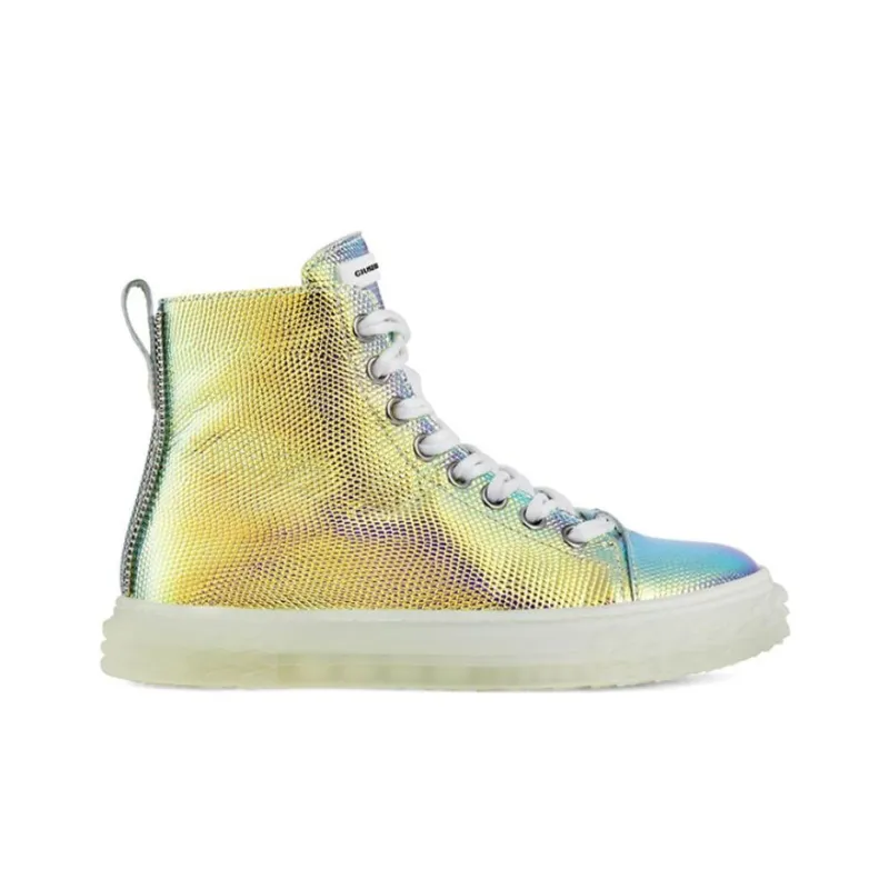 Giuseppe Zanotti/GZ Blabber High Top Skateboard Shoes Women's Gold-1
