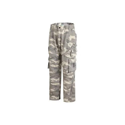 WILDX Cargo Pants Unisex Snowflake Camouflage