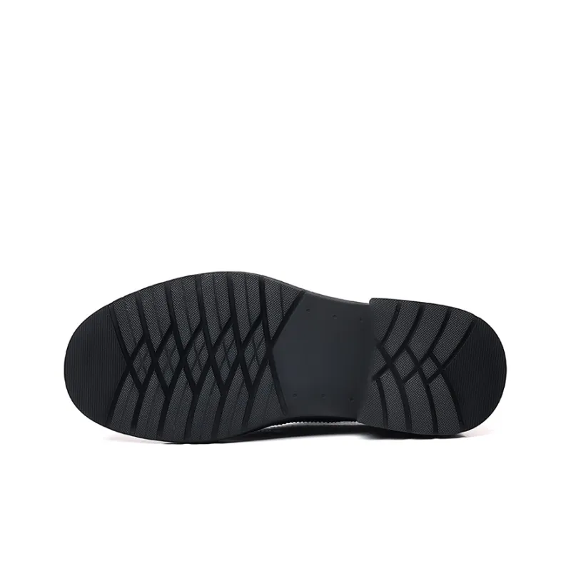 YEDANI Dress Shoes Men Low Top Black/Brown-7