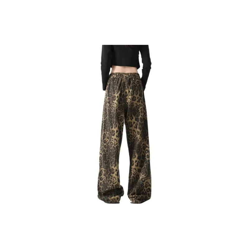 Concubine Zhu Jeans Women's Leopard Print-13