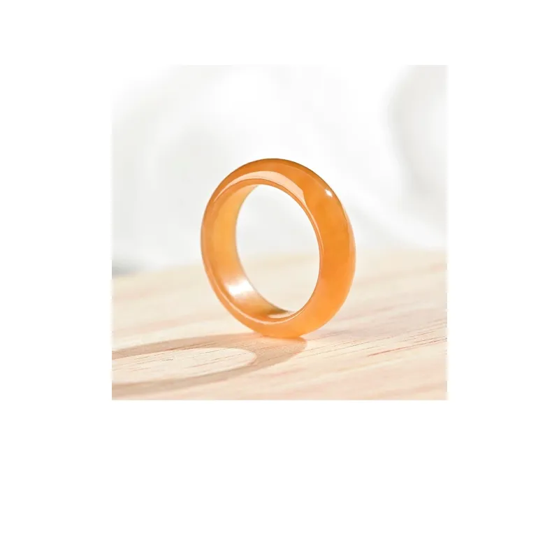 Zhen Yu Zhen Pin Hetian Jade Rings Sugar Jade Unisex-5