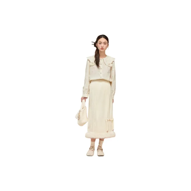 ZIHAN Shirt Women's Creamy White-3